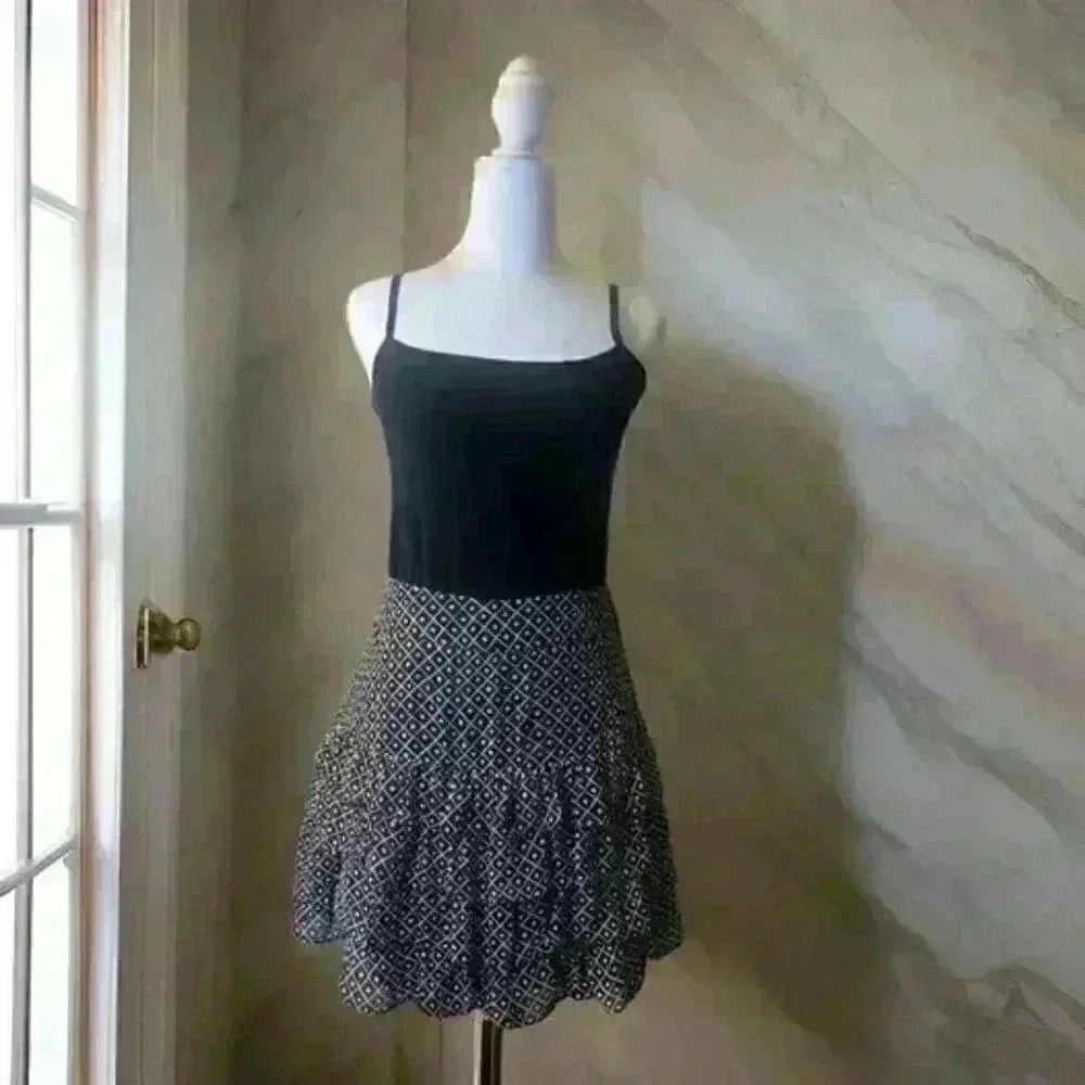 Celia Bertwell Polka Dot Ruffle Skirt Size 4